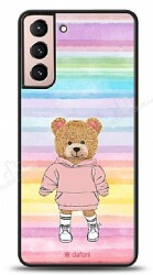 Dafoni Art Samsung Galaxy S21 Chic Teddy Bear Kılıf - Dafoni
