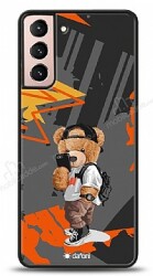 Dafoni Art Samsung Galaxy S21 Cool Teddy Bear Kılıf - Dafoni