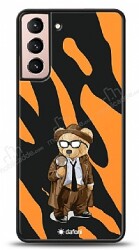 Dafoni Art Samsung Galaxy S21 Detective Teddy Bear Kılıf - Dafoni