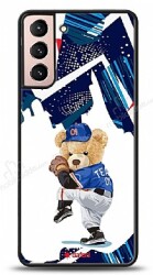 Dafoni Art Samsung Galaxy S21 Hand Soccer Teddy Bear Kılıf - Dafoni