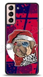 Dafoni Art Samsung Galaxy S21 Plus Christmas Pug Kılıf - Dafoni