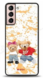 Dafoni Art Samsung Galaxy S21 Plus Style Couple Teddy Kılıf - Dafoni