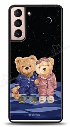 Dafoni Art Samsung Galaxy S21 Plus Under The Stars Teddy Bears Kılıf - Dafoni
