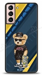 Dafoni Art Samsung Galaxy S21 Skate Bear Kılıf - Dafoni