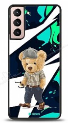 Dafoni Art Samsung Galaxy S21 Thoughtful Teddy Bear Kılıf - Dafoni