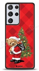 Dafoni Art Samsung Galaxy S21 Ultra Santa Bear Kılıf - Dafoni