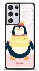 Dafoni Art Samsung Galaxy S21 Ultra Smiling Penguin Kılıf - Dafoni