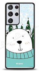 Dafoni Art Samsung Galaxy S21 Ultra Snow Bear Kılıf - Dafoni