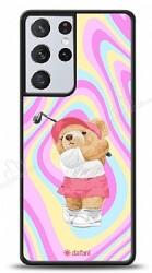 Dafoni Art Samsung Galaxy S21 Ultra Tennis Girl Bear Kılıf - Dafoni