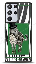 Dafoni Art Samsung Galaxy S21 Ultra Zebra Pattern Kılıf - Dafoni