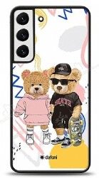 Dafoni Art Samsung Galaxy S22 5G Fun Couple Teddy Kılıf - Dafoni