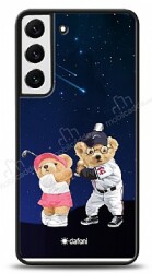 Dafoni Art Samsung Galaxy S22 5G Sporty Couple Teddy Kılıf - Dafoni