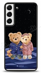 Dafoni Art Samsung Galaxy S22 5G Under The Stars Teddy Bears Kılıf - Dafoni