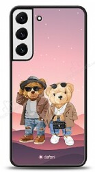 Dafoni Art Samsung Galaxy S22 Plus 5G Cool Couple Teddy Kılıf - Dafoni
