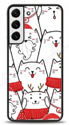 Dafoni Art Samsung Galaxy S22 Plus 5G New Year Cats Kılıf - Dafoni