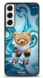 Dafoni Art Samsung Galaxy S22 Plus 5G Skating Teddy Bear Kılıf - Dafoni
