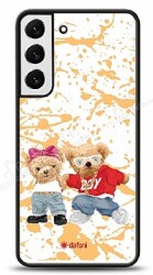 Dafoni Art Samsung Galaxy S22 Plus 5G Style Couple Teddy Kılıf - Dafoni