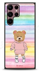 Dafoni Art Samsung Galaxy S22 Ultra 5G Chic Teddy Bear Kılıf - Dafoni
