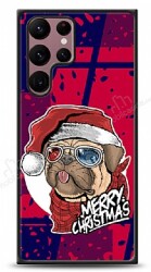 Dafoni Art Samsung Galaxy S22 Ultra 5G Christmas Pug Kılıf - Dafoni