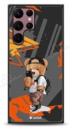 Dafoni Art Samsung Galaxy S22 Ultra 5G Cool Teddy Bear Kılıf - Dafoni