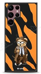 Dafoni Art Samsung Galaxy S22 Ultra 5G Detective Teddy Bear Kılıf - Dafoni