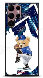 Dafoni Art Samsung Galaxy S22 Ultra 5G Hand Soccer Teddy Bear Kılıf - Dafoni