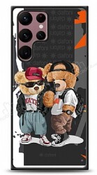Dafoni Art Samsung Galaxy S22 Ultra 5G Icon Couple Teddy Kılıf - Dafoni