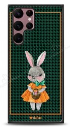 Dafoni Art Samsung Galaxy S22 Ultra 5G Lady Rabbit Kılıf - Dafoni