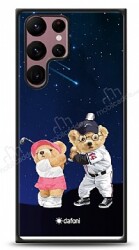 Dafoni Art Samsung Galaxy S22 Ultra 5G Sporty Couple Teddy Kılıf - Dafoni