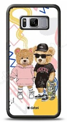 Dafoni Art Samsung Galaxy S8 Fun Couple Teddy Kılıf - Dafoni