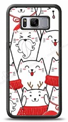 Dafoni Art Samsung Galaxy S8 Plus New Year Cats Kılıf - Dafoni