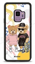 Dafoni Art Samsung Galaxy S9 Fun Couple Teddy Kılıf - Dafoni