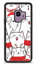 Dafoni Art Samsung Galaxy S9 New Year Cats Kılıf - Dafoni
