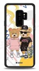Dafoni Art Samsung Galaxy S9 Plus Fun Couple Teddy Kılıf - Dafoni