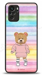 Dafoni Art Xiaomi Redmi Note 10 Chic Teddy Bear Kılıf - Dafoni