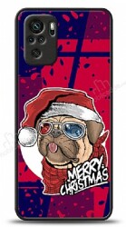 Dafoni Art Xiaomi Redmi Note 10 Christmas Pug Kılıf - Dafoni