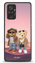 Dafoni Art Xiaomi Redmi Note 10 Pro Cool Couple Teddy Kılıf - Dafoni
