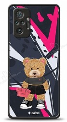 Dafoni Art Xiaomi Redmi Note 10 Pro Rock And Roll Teddy Bear Kılıf - Dafoni