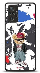 Dafoni Art Xiaomi Redmi Note 10 Pro Sporty Teddy Bear Kılıf - Dafoni