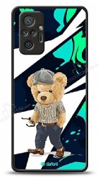 Dafoni Art Xiaomi Redmi Note 10 Pro Thoughtful Teddy Bear Kılıf - Dafoni