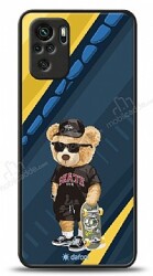 Dafoni Art Xiaomi Redmi Note 10 Skate Bear Kılıf - Dafoni