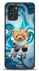 Dafoni Art Xiaomi Redmi Note 10 Skating Teddy Bear Kılıf - Dafoni
