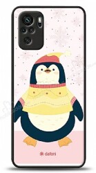 Dafoni Art Xiaomi Redmi Note 10 Smiling Penguin Kılıf - Dafoni