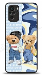 Dafoni Art Xiaomi Redmi Note 10 Summer Couple Teddy Kılıf - Dafoni