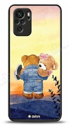 Dafoni Art Xiaomi Redmi Note 10 Sunset Teddy Bears Kılıf - Dafoni