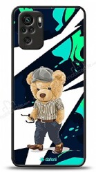 Dafoni Art Xiaomi Redmi Note 10 Thoughtful Teddy Bear Kılıf - Dafoni