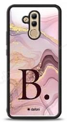 Dafoni Glossy Huawei Mate 20 Lite Kişiye Özel Harf Purple Effect Kılıf - Dafoni