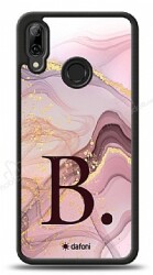 Dafoni Glossy Huawei P Smart 2019 Kişiye Özel Harf Purple Effect Kılıf - Dafoni
