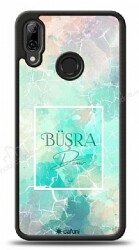Dafoni Glossy Huawei P Smart 2019 Kişiye Özel Simli Renkli Mermer Kılıf - Dafoni