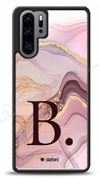 Dafoni Glossy Huawei P30 Pro Kişiye Özel Harf Purple Effect Kılıf - Dafoni